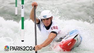 Men's canoe slalom C-1 heats are packed with action at the Paris Olympics | NBC Sports