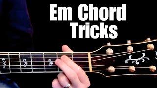 5 Easy e minor chord riffs to play when you pick up your guitar... a guitar lesson