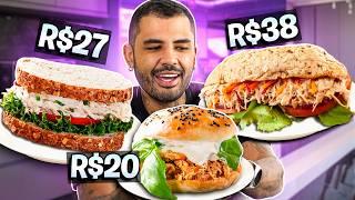 SANDUÍCHE BARATO DE R$19 VS CARO DE R$38 - SÓ TINHA PÃO