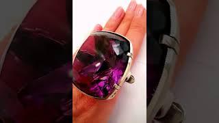 #sunsveti #shorts Кольцо Пурпурный вечер Аметист Queen,серебро #jewellery #fashion #украшения