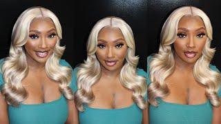 BOMB BLONDE WIG INSTALL | PRE COLORED | MEGALOOK HAIR