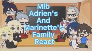 Mlb adrien's and marinette's family react to them