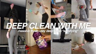 DEEP CLEANING MY HOUSE! 3-DAY CLEAN WITH ME! EXTREME CLEANING MOTIVATION *satisfying*