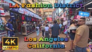 Fashion District LA walking tour in Los Angeles, California USA [4K Video] - Vlog & Travel Guide