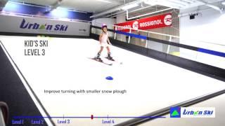 Kid's Indoor Ski Progression Level 1-4 (in 4K) | Urban Ski