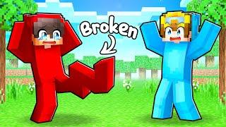 Cash BROKE His LEG In Minecraft!