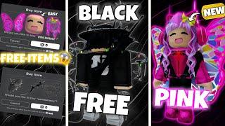 ALL FREE BLACK & PINK ITEMS IN ROBLOX!  (100+ NEW 2024 FREE ITEMS!)