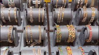 Tanishq Latest 22k & 18k Diamond Bangle Designs with Price/Bangle Type Bracelet/Bangalore/Deeya