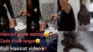 Long to short haircut after 2 years gone wrong‍️  Haircut vlog #haircutting #haircutathome