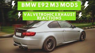 BMW E92 M3 MODS// VALVETRONIC EXHAUST REACTIONS FT. DONALD TRUMP