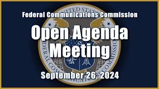 September 2024 Open Commission Meeting