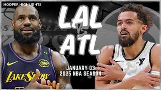 Los Angeles Lakers vs Atlanta Hawks Full Game Highlights | Jan 3 | 2025 NBA Season