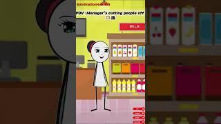 Manager's cutting people off  #shorts #short #animation #funnyanimation #funny AC@heavenlee971