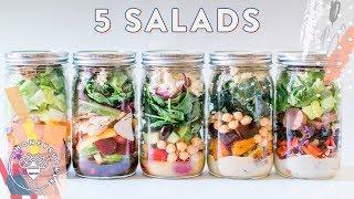 5 MASON JAR Salads  Meal Prep for #BuzyBeez