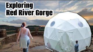 Explore Red River Gorge...Sleeping in a suspended Dome in the Mountains!