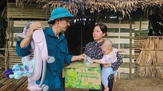 A single mother harvests cassava to sell and receives an unexpected gift from a kind police officer.