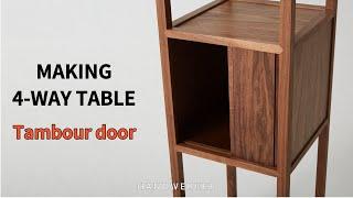 HANDWERKER - Making walnut 4-way table with tambour door