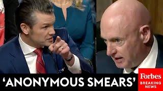 Pete Hegseth Has Tense Exchange With Mark Kelly As Senator Rapid-Fires Alleged Misconduct Incidents