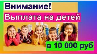 Семьи с детьми могут получить 10000 руб. Выплата на детей в 10 000 рублей