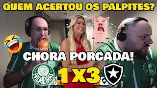 PALPITES: PALMEIRAS 1x3 BOTAFOGO - REAÇÕES ENERGIA 97 O BOTAFOGO ATROPELOU O PORCO!