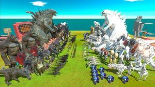 Dark Monster War - Team Dark GODZILLA 2014 x KONG VS Team White Anti-Venom Godzilla x Mechagodzilla