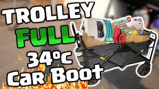 Full Trolley At 34°c Sunday Car Boot Sale | Buying For Profit On Ebay | Flipping Sloth