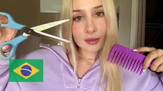 ASMR Haircut em Portuguese *whispered*