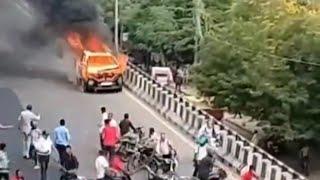 Jaipur Fire Car Video, Jaipur Burning Car, Jaipur Ghost Rider Car public reaction