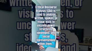 Discourse analysis in qualitative research - what's critical discourse analysis?