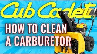 How to clean a carburetor - Cub Cadet Snow Blower 2x