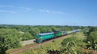 2ТЭ10Л-2077 & ЧМЭ3-3867 [CFM] Грузовой поезд | Freight train