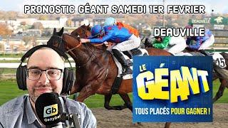  Pronostic Géant @GenybetTurf Samedi 1er Février 2025. R1 DEAUVILLE