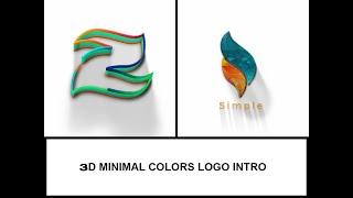 3D Minimal Colors Logo Intro After Effects Template