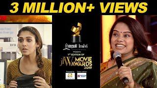 Deepa Venkat Live dubbing for Nayanthara at JFW Movie Awards 2019