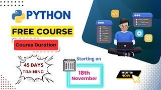 Free Python Training Course on November 18th at TDP Empowerment Center |Learn Python forFree in 2024