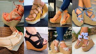 Marvellous and Unique Wedge Heels Sandals #Party Wear Collection trends in 2024