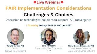 FAIR Implementation Considerations - Challenges & Choices