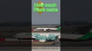 How much Pilots make (Eva air)  #aviation #shorts #shortsfeed #facts #money y