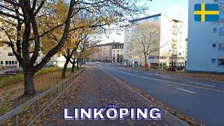 Linköping - Virtual Walking Tour in 4K - October 2022 - Sweden