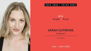 Sarah Dufresne | CMIM Voix/Voice 2022 | Finale/Final