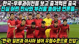 카타르월드컵 중국반응│한국, 우루과이전 대담하고 용감하게 맞섰다│진심으로 부러워하는 중국언론과 네티즌들│한국 일본 축구는 이미 아시아 넘어 유럽수준 진입│중국어로[路]