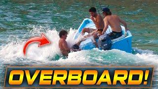 Man goes OVERBOARD at Boca Inlet !! | Haulover Inlet Boats | Wavy Boats