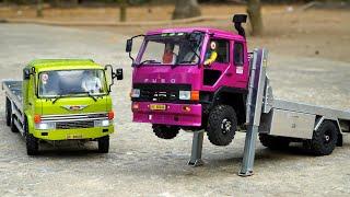 MOBIL TRUK HINO RANGER & FUSO BUILT UP - UNBOXING RC TRUK HANDMADE  SKALA 16