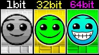 Custom Geometry Dash Faces but everytime more and more bits 8