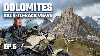 PASSO GIAU / VALPAROLA / FALZEREGO: Back-to-back views! DOLOMITES Italy motorcycle solo trip - EP5