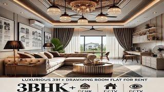 Luxurious Fully Furnished 3BHK + Drawing Room Flat for Rent in Prime Location