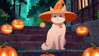 The Silly Witchy Cat  Lofi Halloween Night  Night Lofi To Enjoy The Halloween Night