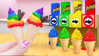 Rainbow Ice Cream️ by Pringles Potato Chips Machine Beautiful Miniature Rainbow Ice Cream