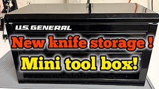 New knife storage from US general mini tool box (harbor freight)