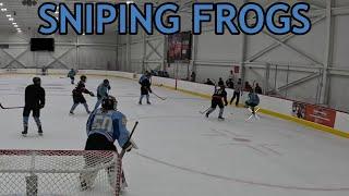 SNIPING FROGS... *MIC’D UP* Go Pro Hockey Goalie